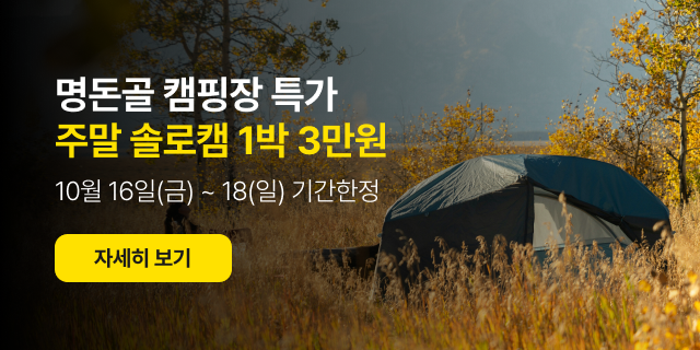 명돈골캠핑장 주말 솔로캠핑